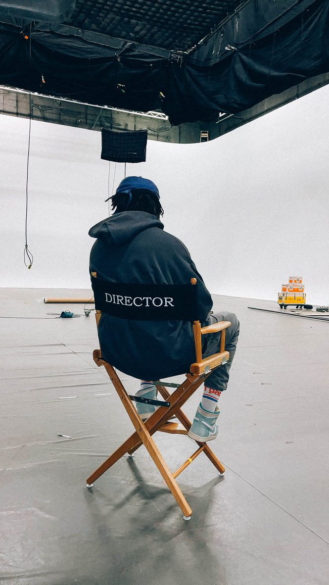 Kyle Prater in the director's chair