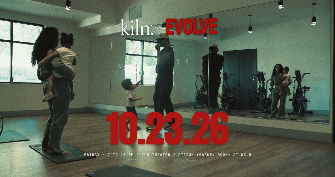 Kyle rehearsing with his daughters in a mirrored studio, kiln by EVOLVE 10.23.26 title card