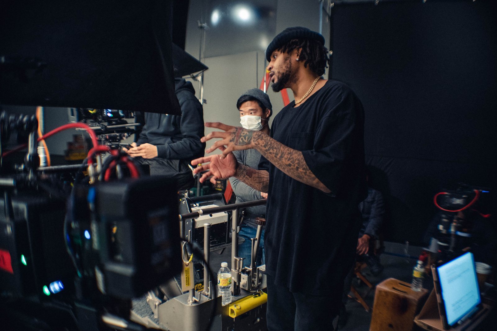 Kyle Prater on a production set behind the camera